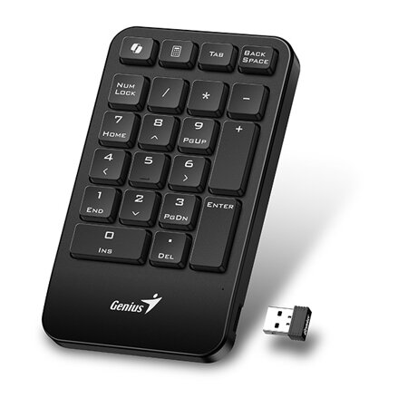Genius NumPad 1000 COPILOT, numerická klávesnice bezdrátová, černá