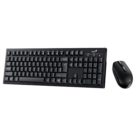 Genius KM-8101 COPILOT, sada klávesnice s bezdrátovou optickou myší, 1x AAA, 1x AA, CZ/SK, multimediální, nízkoprofilová typ bezdr