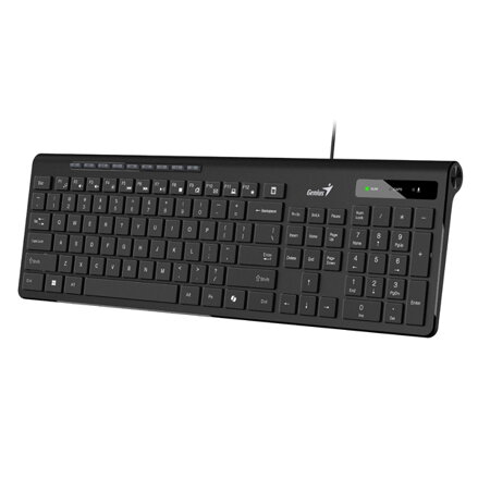 Genius Slimstar 230 II COPILOT, klávesnice CZ/SK, multimediální, slim typ drátová (USB), černá