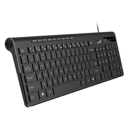 Genius Slimstar 230 II COPILOT, klávesnice CZ/SK, multimediální, slim typ drátová (USB), černá