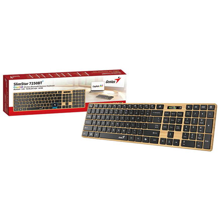 Genius Slimstar 7250BT Copilot klávesnice bezdrátová CZ/SK, béžovo-černá
