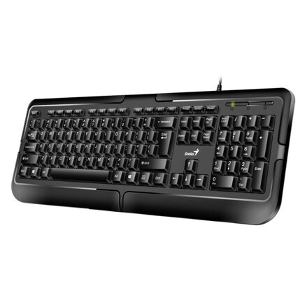 Genius KB-118, klávesnice US, klasická, voděodolná typ drátová (USB), černá