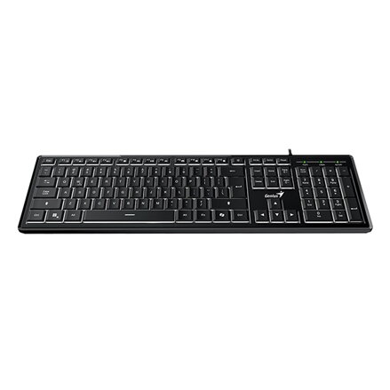 Genius SlimStar 820, klávesnice CZ/SK, slim typ drátová (USB), černá, Podsvícená
