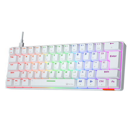 Meetion HESTIA klávesnice drátová (USB) US, bílá mechanická