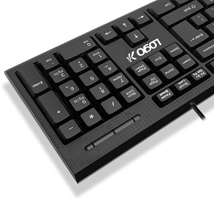 Logo Cut II, klávesnice CZ/SK, klasická, drátová (USB), černá
