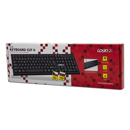 Logo Cut II, klávesnice CZ/SK, klasická, drátová (USB), černá