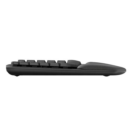 Logitech WAVE KEYS, klávesnice, US, ergonomická, bezdrátová, černá