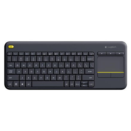 Logitech K400 Plus, Klávesnice AA, CZ, multimediální, 2.4 [GHz], bezdrátová, černá