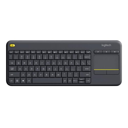 Logitech Klávesnice K400 Plus, AA, multimediální, 2.4 [GHz], černá, bezdrátová, US