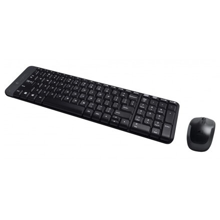 Logitech MK220, sada klávesnice s bezdrátovou optickou myší, US, 2.4 [Ghz], černá