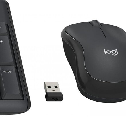 Logitech MK295, sada klávesnice s bezdrátovou optickou myší, AAA, CZ, multimediální, 2.4 [GHz], bezdrátová, šedá, SilentTouch
