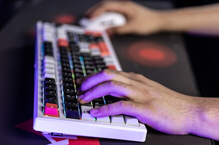 Marvo MONKA KG991W, klávesnice US, bezdrátová, mechanická, RGB, PBT klávesy