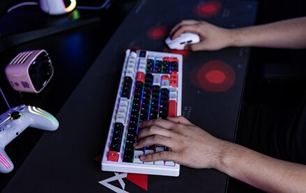 Marvo MONKA KG991W, klávesnice US, bezdrátová, mechanická, RGB, PBT klávesy