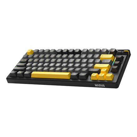 Marvo MEQA 80W, klávesnice US, Tri-mode, mechanická, RGB