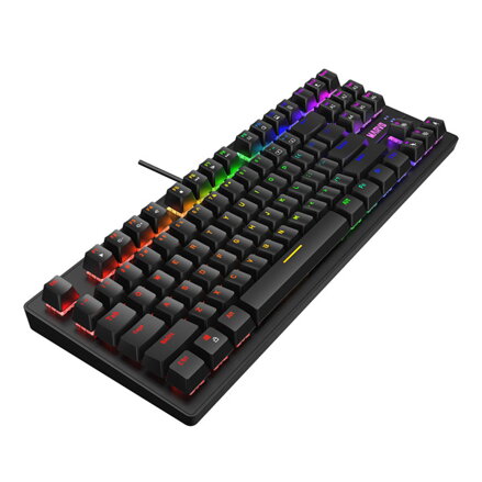 Marvo KG901, Klávesnice CZ/SK, herní, modré spínače typ drátová (USB), černá, mechanická, podsvícení