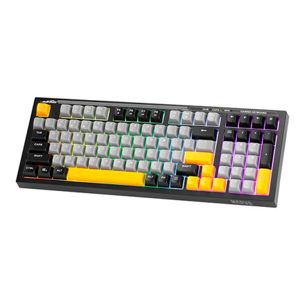 Marvo K638B, klávesnice US, herní, drátová (USB), černá, podsvícení