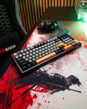Marvo K638B, klávesnice US, herní, drátová (USB), černá, podsvícení