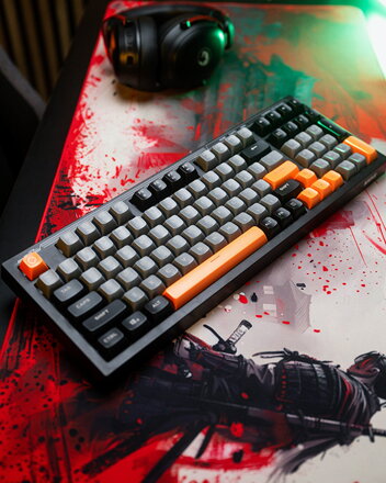 Marvo K638B, klávesnice US, herní, drátová (USB), černá, podsvícení
