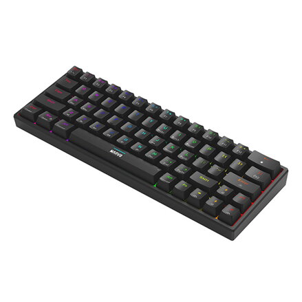 Marvo SHOGO 63, klávesnice US, herní, drátová (USB), černá, mechanická, podsvícení