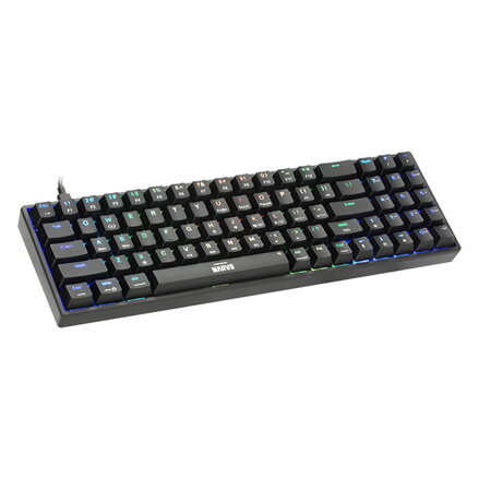 Marvo SHOGO 78, klávesnice US, herní, drátová (USB), černá, mechanická, podsvícení