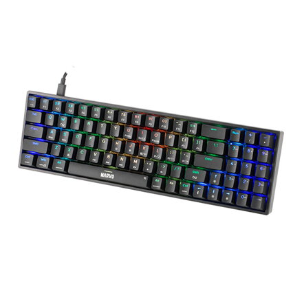 Marvo SHOGO 78, klávesnice US, herní, drátová (USB), černá, mechanická, podsvícení
