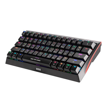 Marvo KG962G EN - R, klávesnice US, herní, mechanická typ drátová (USB), černá, RGB, červené spínače