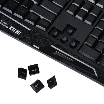 Marvo K636, Klávesnice US, herní, podsvícená typ drátová (USB), černá