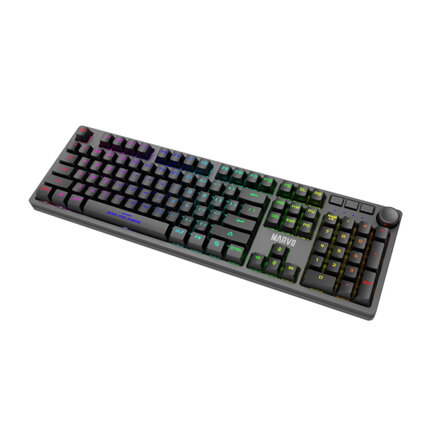 Marvo KG954 EN, Klávesnice US, herní, membránová typ drátová (USB), černá, podsvícená