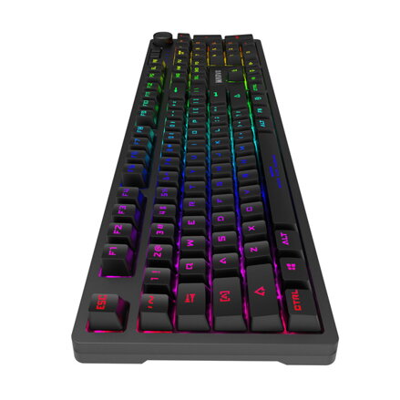Marvo KG954 EN, Klávesnice US, herní, membránová typ drátová (USB), černá, podsvícená