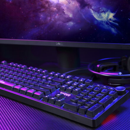 Marvo KG954 EN, Klávesnice US, herní, membránová typ drátová (USB), černá, podsvícená