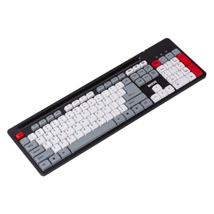 Marvo KB005, klávesnice US, klasická, drátová (USB), černo-červená