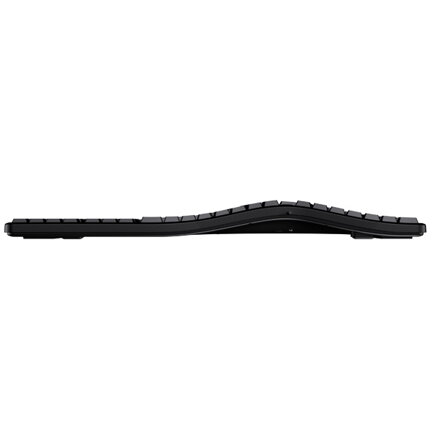 Powerton LANA, ergonomická klávesnice US, drátová (USB), černá