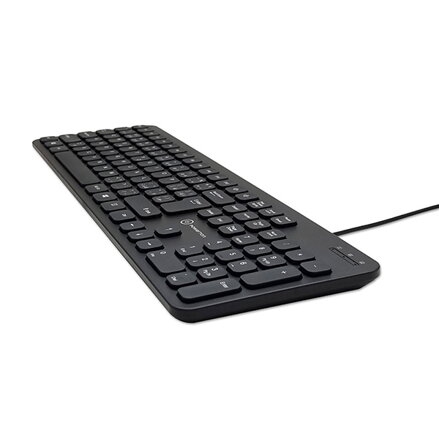 Powerton WPK102, Slim klávesnice CZ/SK, klasická, drátová (USB), černá, tichá