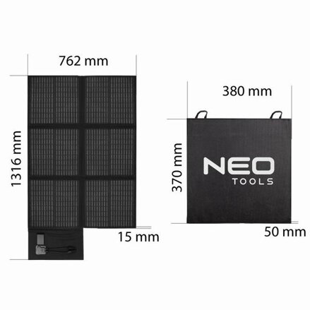 Přenosný solární panel, 120W, solární nabíječka