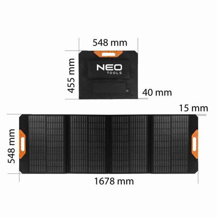 Přenosný solární panel, 140W, solární nabíječka