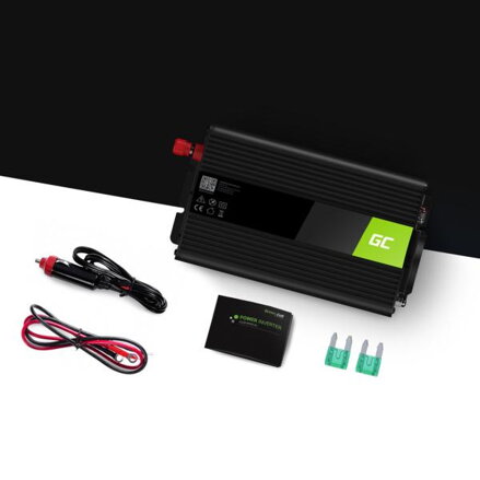 Green Cell ® měnič napětí 24V to 230V, 500W/1000W