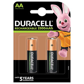DURACELL Nabíjecí baterie tužková AA 2500 mAh 2 ks