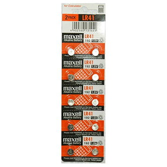 Baterie alkalická, LR41, AG3, 1.5V, Maxell, blistr, 10-pack