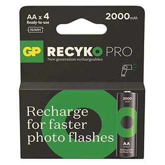 Nabíjecí baterie, AA (HR6), 1.2V, 2000 mAh, GP, papírová krabička, 4-pack, ReCyko Pro Photo Flash