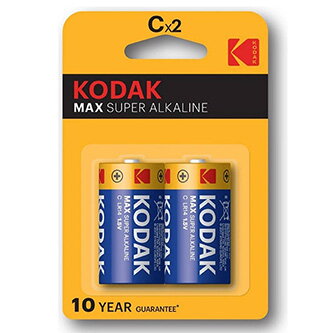 Baterie jednorázová alkalická, tužková, LR14, 1.5V, Kodak, blistr, 2-pack, KOD-LR14MAX, Alkaline Max