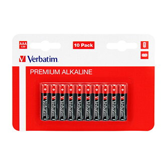 Baterie alkalická, AAA (LR03), AAA, 1.5V, Verbatim, blistr, 10-pack, 49874