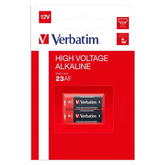 Baterie alkalická, 23AE, AE, 12V, Verbatim, blistr, 2-pack, 49940