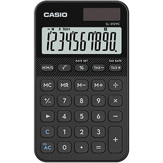 Casio Kalkulačka SL 310 YC BK, černá, desetimístná, duální napájení