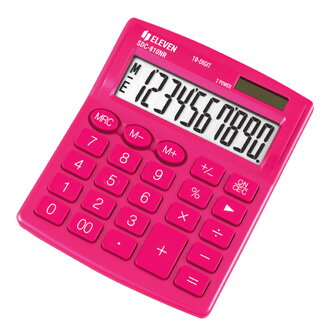 Eleven Kalkulačka SDC810NRPKE, růžová, stolní, desetimístná, duální napájení