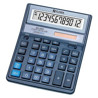Eleven kalkulačka SDC888XBL, modrá, stolní, dvanáctimístná