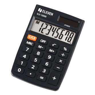Eleven kalkulačka SLD100NR, černá, kapesní, osmimístná