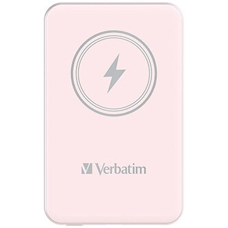 Verbatim, power banka s bezdrátovým nabíjením, 5V, nabíjení telefonu, 32243, 5 000mAh, magnetické připevnění, růžová