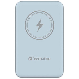 Verbatim, power banka s bezdrátovým nabíjením, 5V, nabíjení telefonu, 32247, 10 000mAh, magnetické připevnění, modrá