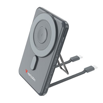 Verbatim, Power banka Charge ,n, Go se dvěma kabely, 5V, nabíjení telefonu, 32251, 5 000mAh, magnetické připevnění, šedá