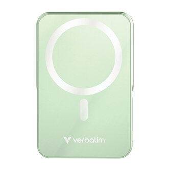 Verbatim, power banka s bezdrátovým nabíjením, 5V, nabíjení telefonu, 32259, 10 000mAh, magnetické připevnění, zelená